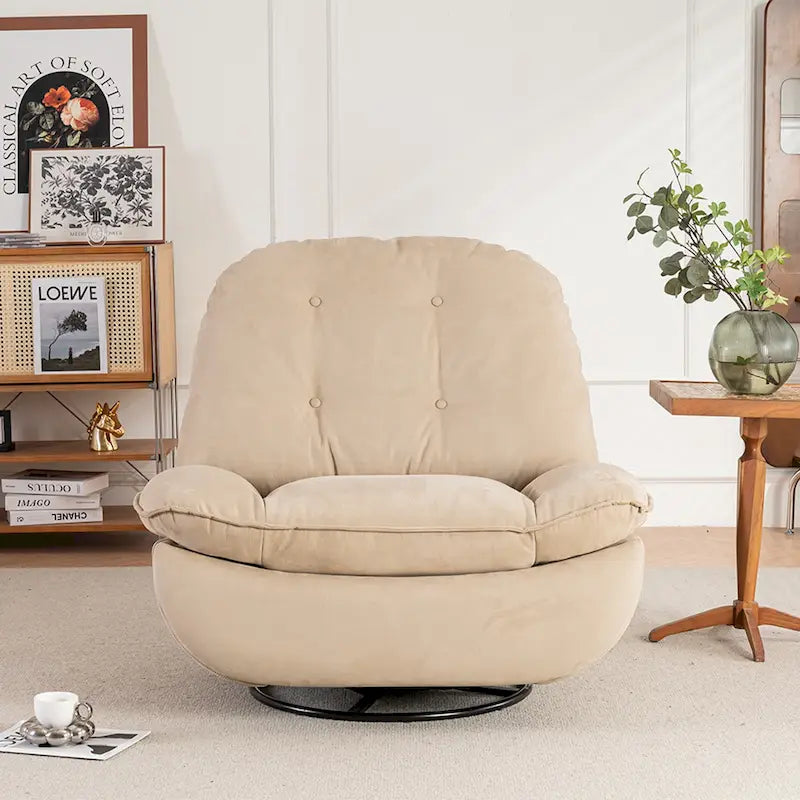 Fauteuil inclinable pivotant électrique avec chargeur USB et lecteur de musique Bluetooth