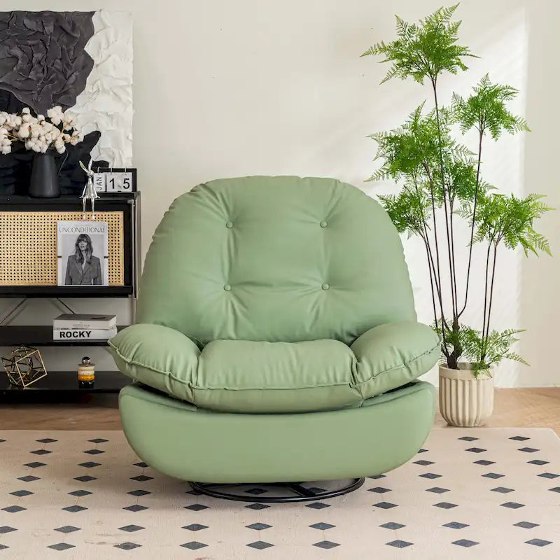 Fauteuil inclinable pivotant électrique avec chargeur USB et lecteur de musique Bluetooth