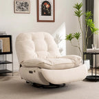 Fauteuil inclinable pivotant électrique avec chargeur USB et lecteur de musique Bluetooth