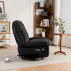 Fauteuil inclinable pivotant électrique avec chargeur USB et lecteur de musique Bluetooth