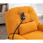 Fauteuil inclinable pivotant électrique avec chargeur USB et lecteur de musique Bluetooth