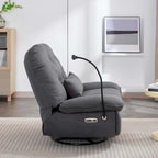 Fauteuil inclinable pivotant électrique avec chargeur USB et lecteur de musique Bluetooth