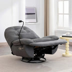 Fauteuil inclinable pivotant électrique avec chargeur USB et lecteur de musique Bluetooth