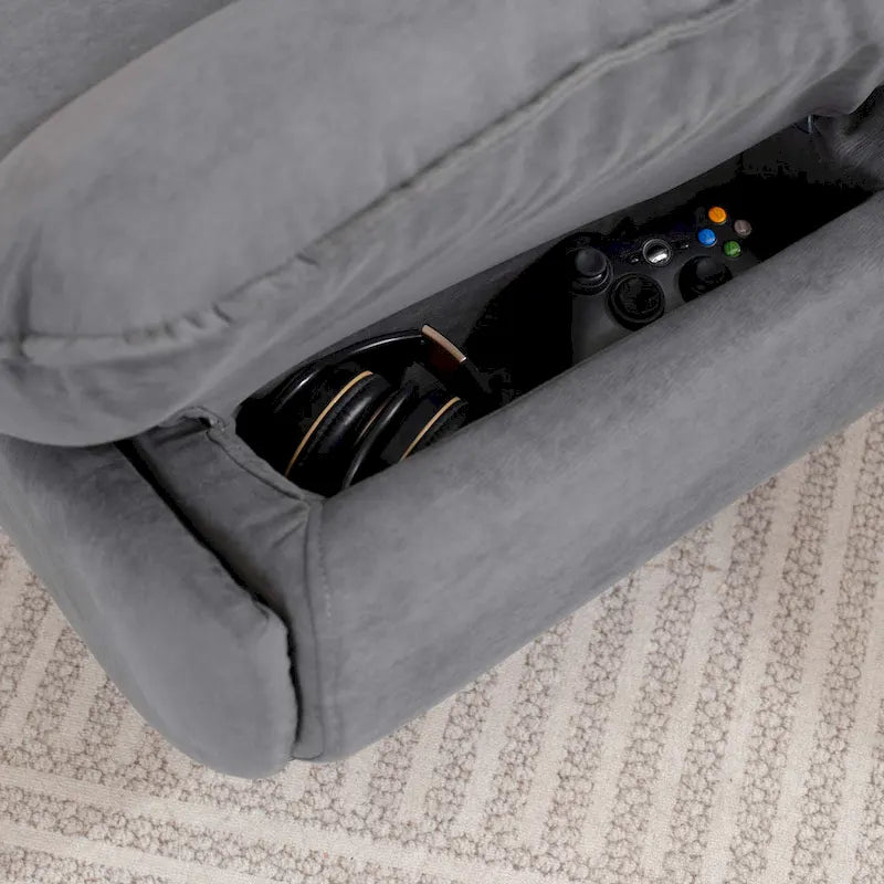 Fauteuil inclinable pivotant électrique avec chargeur USB et lecteur de musique Bluetooth
