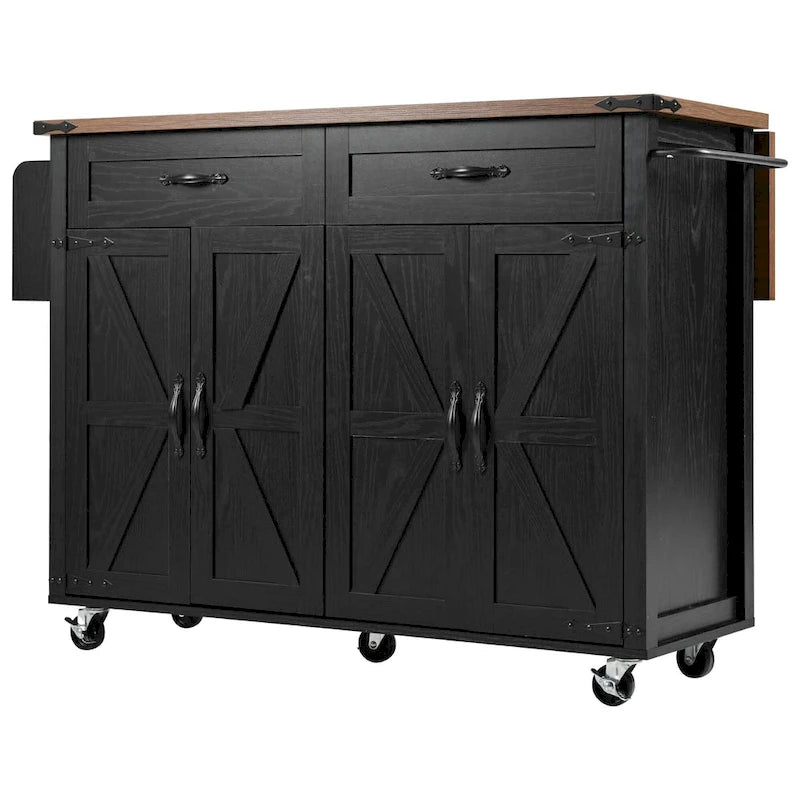53.5Farmhouse Kitchen Island with Power Outlet
