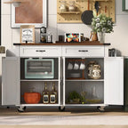 53.5Farmhouse Kitchen Island with Power Outlet