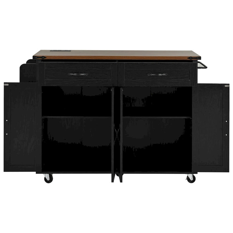 53.5Farmhouse Kitchen Island with Power Outlet