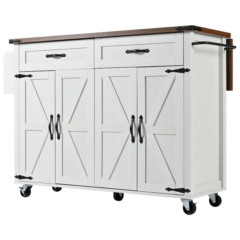 53.5Farmhouse Kitchen Island with Power Outlet