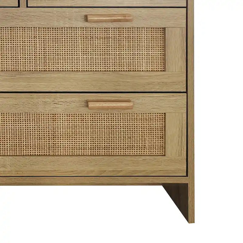 Roomfitters 4-Drawer Rattan Cabinet for Bedroom, Living Room, Dining Room, Hallways - Easy Assembly