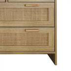 Roomfitters 4-Drawer Rattan Cabinet for Bedroom, Living Room, Dining Room, Hallways - Easy Assembly