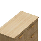 Roomfitters 4-Drawer Rattan Cabinet for Bedroom, Living Room, Dining Room, Hallways - Easy Assembly