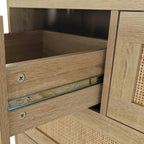 Roomfitters 4-Drawer Rattan Cabinet for Bedroom, Living Room, Dining Room, Hallways - Easy Assembly
