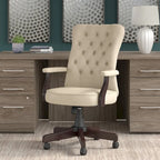 Cabot High Back Tufted Office Chair with Arms by 