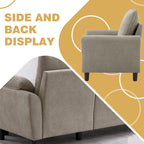 Canapé d'angle 3 places avec fauteuil et pouf pour salon