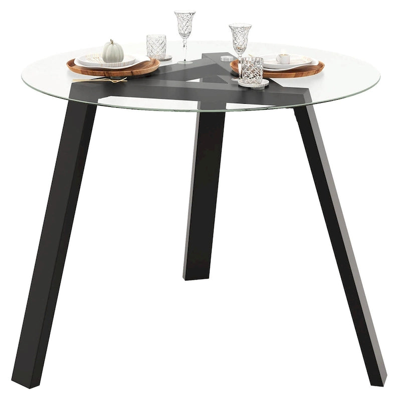 Costway 36 Round Glass Dining Table for 4 with Tempered Glass - See Details