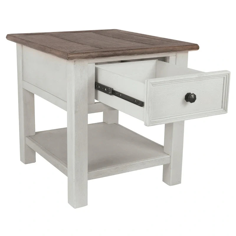 Bout de canapé décontracté Bolanburg blanc/marron antique