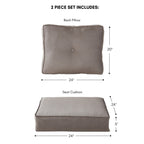 Sunbrella 2-Piece Premium Deep Seat Outdoor Cushion Set