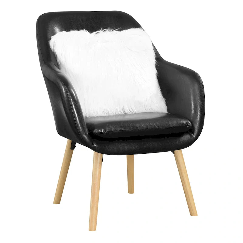 Fauteuil d'appoint rembourré à oreilles Charlotte « Take a Seat » de Convenience Concepts