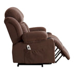 Grey Power Lift Recliner with Heated Massage, USB Charging, Remote Control, and Convenient Side Pockets for Seniors