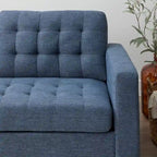 Canapé Brookside Brynn 76 po. avec accoudoirs carrés en similicuir/velours/tissu