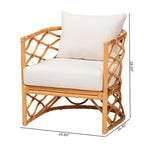 Fauteuil Acelynn Bohème en Rotin Clair Miel