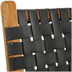 Leather Handmade Woven Dining Chair with Teak Wood Frame - Set of 2 Brown, White or Black- Roche River Decor