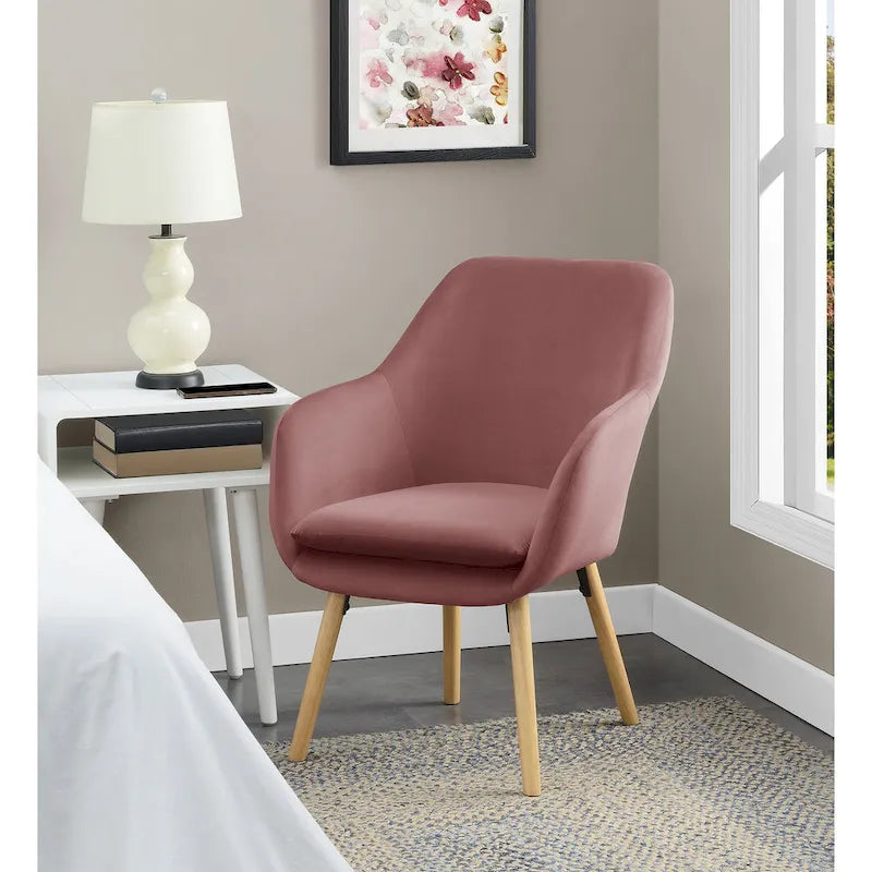 Fauteuil d'appoint rembourré à oreilles Charlotte « Take a Seat » de Convenience Concepts