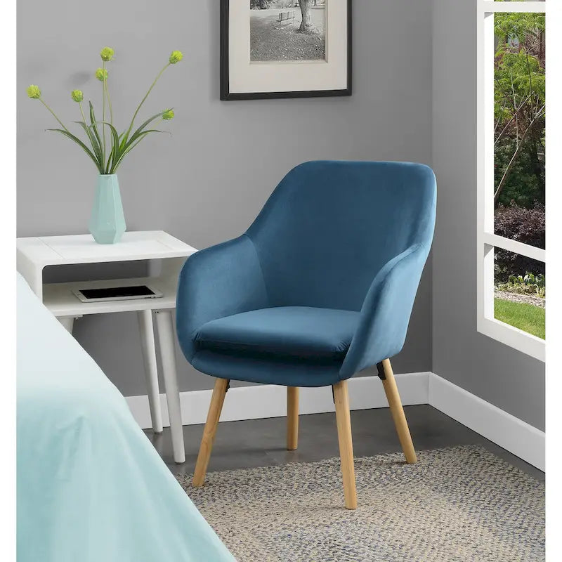 Fauteuil d'appoint rembourré à oreilles Charlotte « Take a Seat » de Convenience Concepts