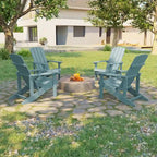 Bonosuki Weather-resistant Wood Outdoor Adirondack Chairs-Set of 4
