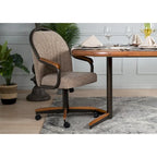 Casual Dining Swivel and Tilt Rolling Dining Chair - 38 Hx221/2 Wx22 D - 38 Hx24 Wx22 D
