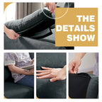 Canapé d'angle 3 places avec fauteuil et pouf pour salon