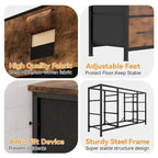 Bedroom Dresser with 10 Large Drawers for 55 Long TV Stand - 55 inches