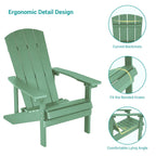 Bonosuki Weather-resistant Wood Outdoor Adirondack Chairs-Set of 4