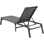 Chaise Lounge Chairs Outdoor, Aluminum Patio Lounge Chairs with Adjustable 5-Position, Folding Pool Lounge Chairs Recliner