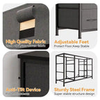 Bedroom Dresser with 10 Large Drawers for 55 Long TV Stand - 55 inches