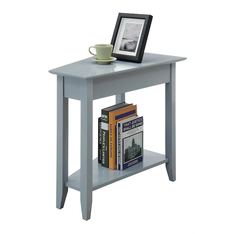 Table d'appoint d'angle American Heritage avec étagère de Convenience Concepts